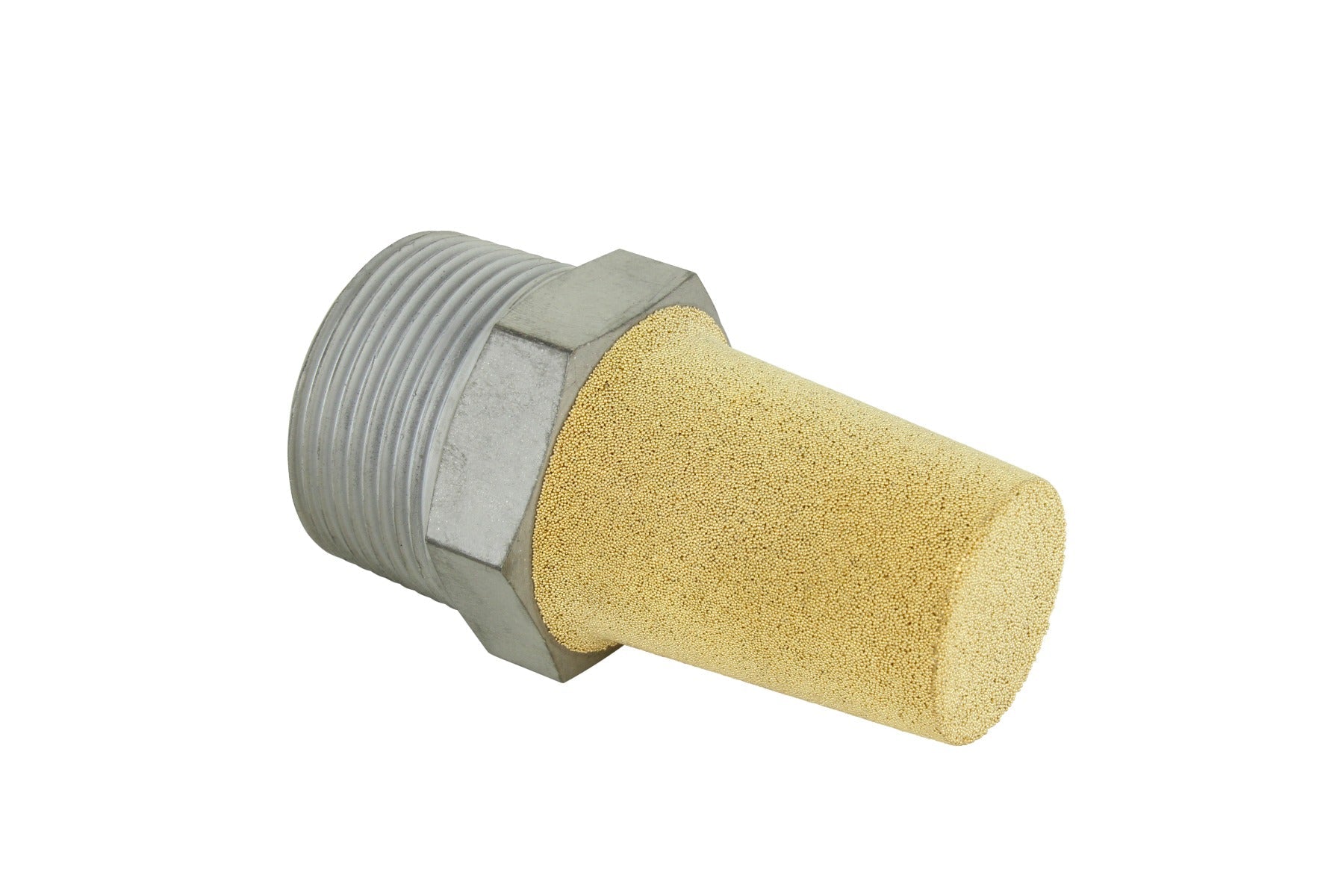 Pneumatic Exhaust Muffler, 1 1/4” MNPT 40 Micron Sintered Bronze Silencer/Diffuse air & Noise Reducer - Box of 25