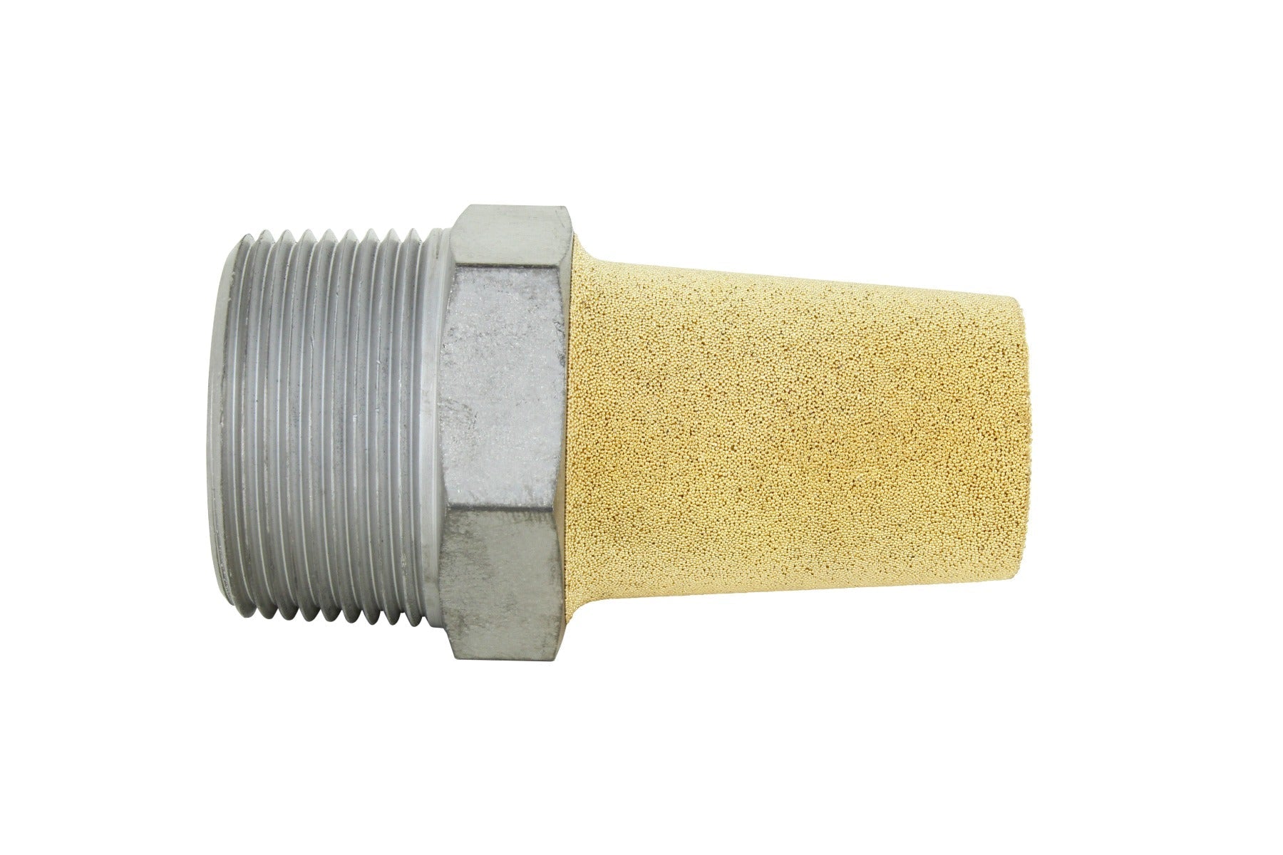 Pneumatic Exhaust Muffler, 1 1/4” MNPT 40 Micron Sintered Bronze Silencer/Diffuse air & Noise Reducer - Box of 25