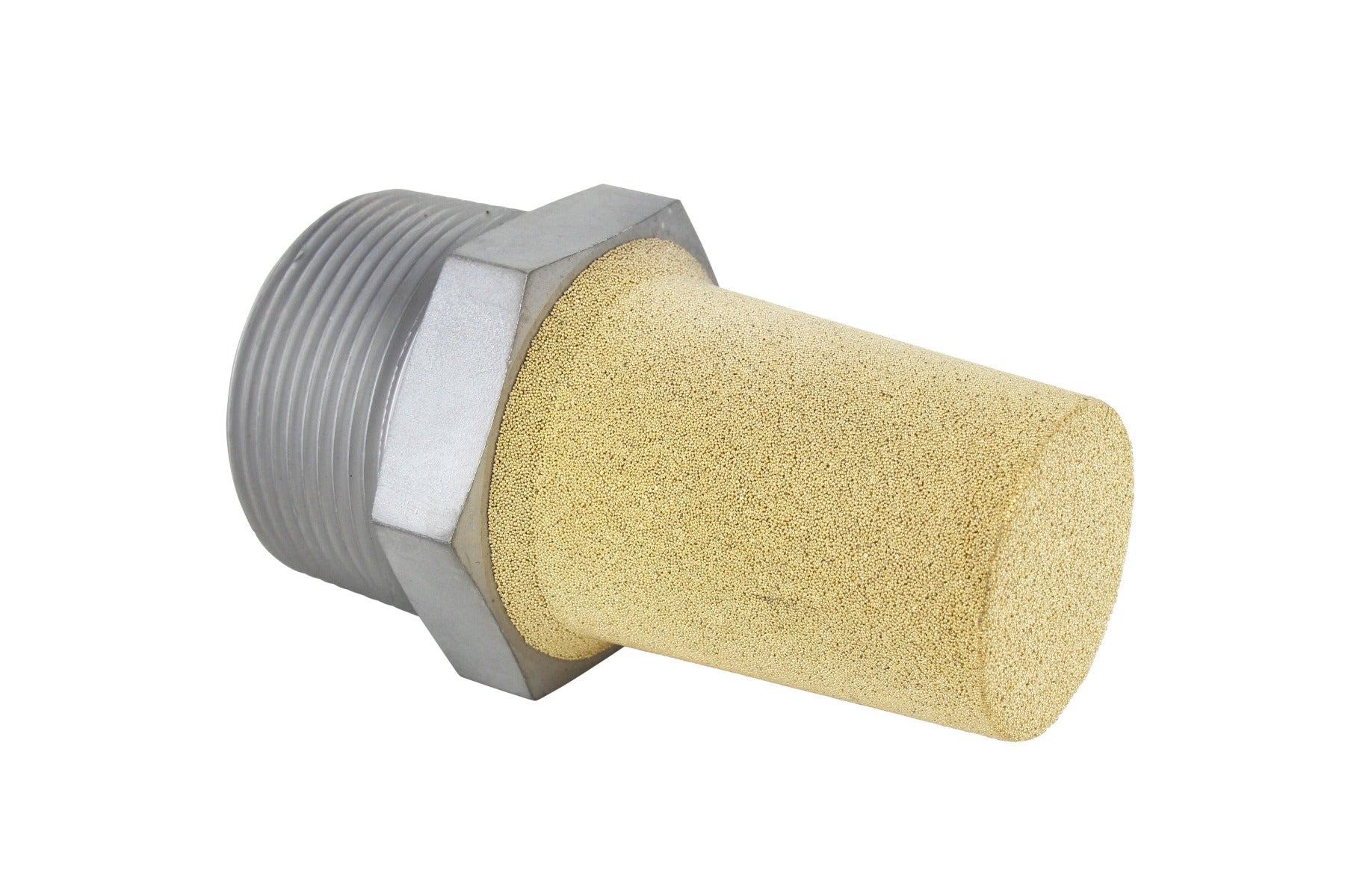 Pneumatic Exhaust Muffler, 1 1/2” MNPT 40 Micron Sintered Bronze Silencer/Diffuse air & Noise Reducer - Box of 25