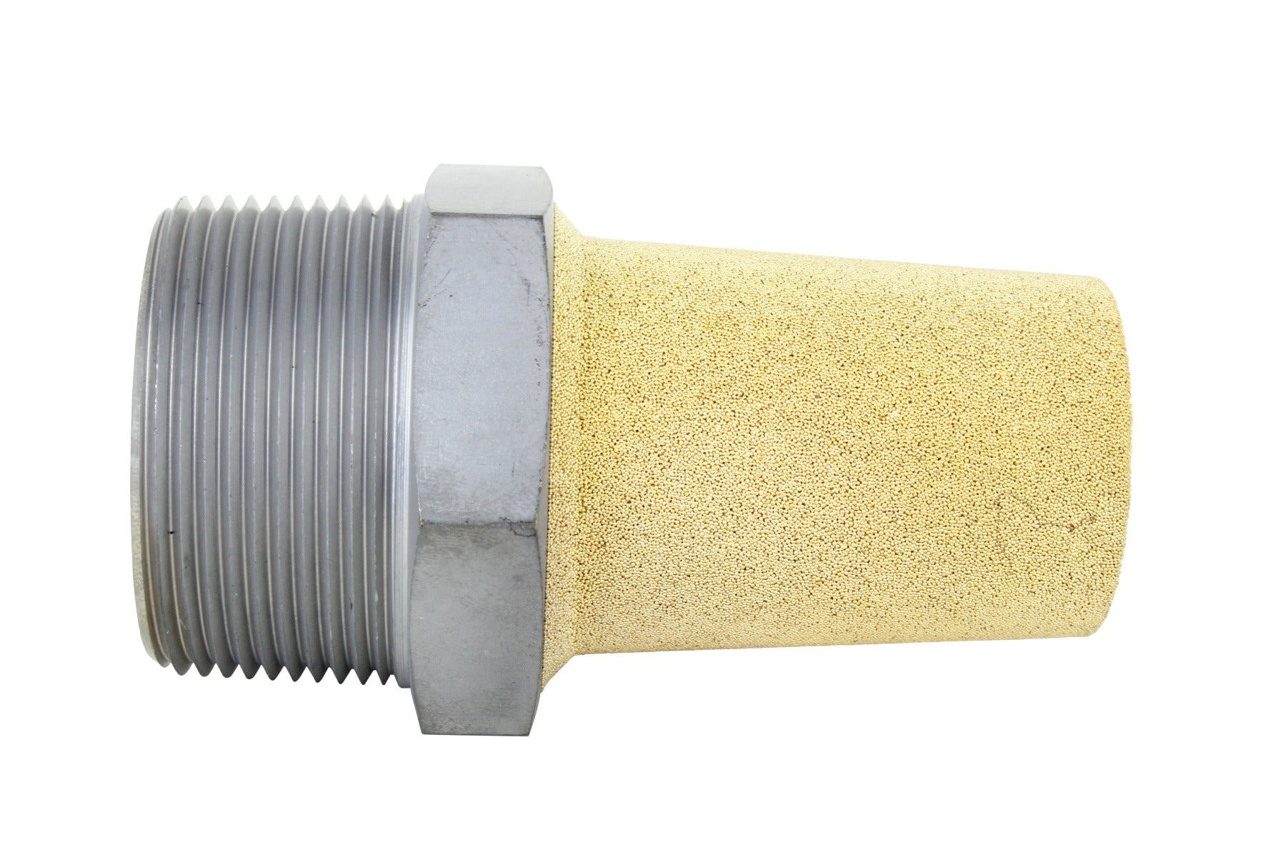 Pneumatic Exhaust Muffler, 1 1/2” MNPT 40 Micron Sintered Bronze Silencer/Diffuse air & Noise Reducer - Box of 25