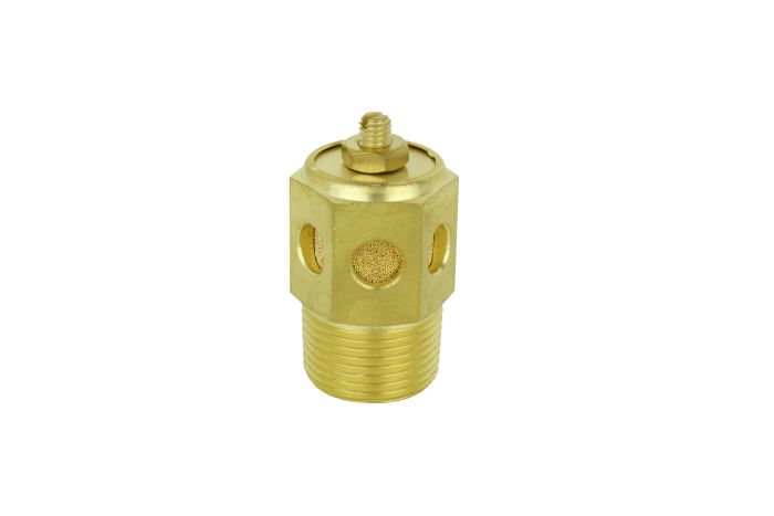Speed Control Exhaust Muffler, 3/4” MNPT - 40 Micron Sintered Bronze Silencer/Diffuse Air & Noise Reducer
