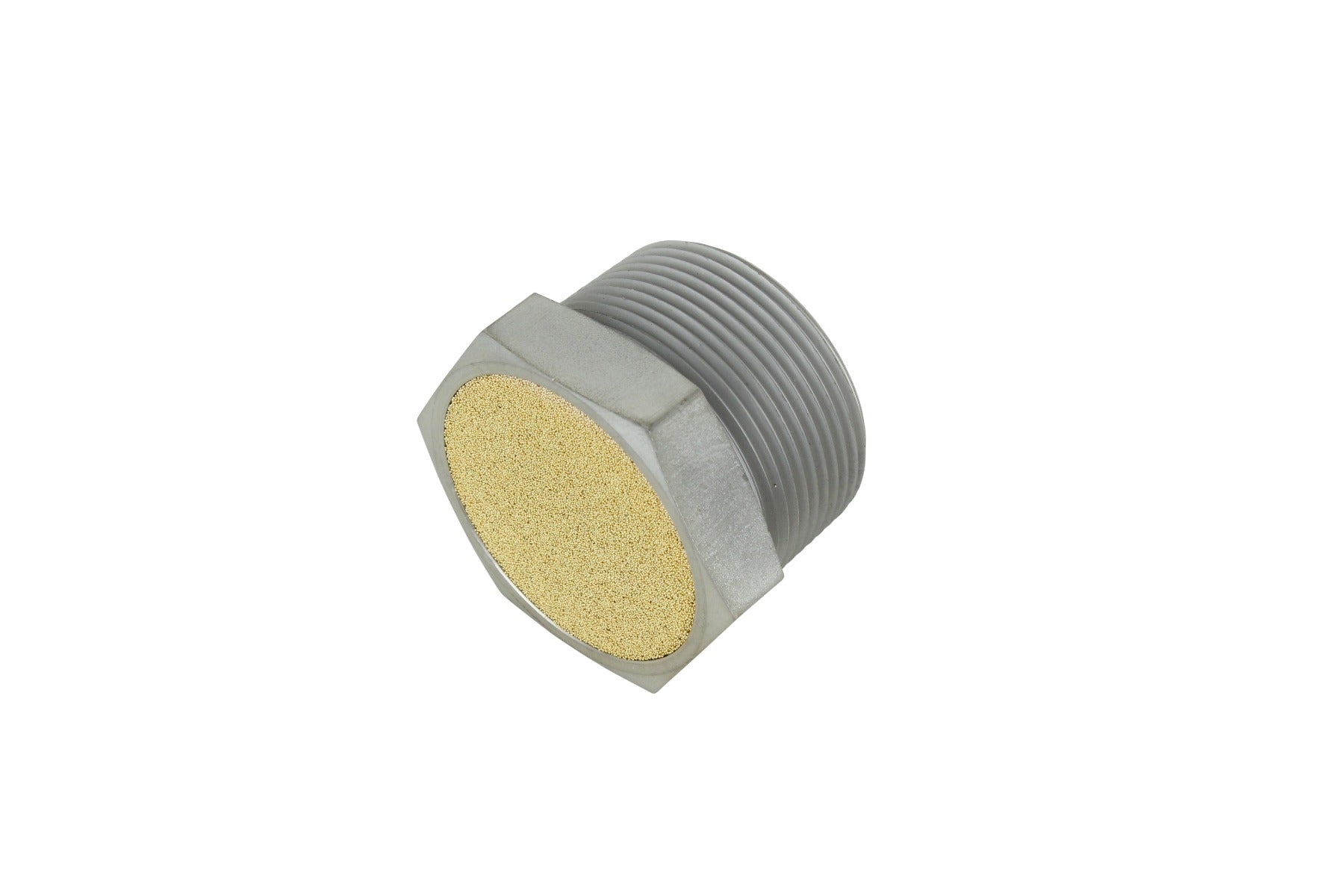 Breather Vent Pneumatic Muffler, 1- 1/2” MNPT - 40 Micron Sintered Bronze Silencer/Diffuse Air & Noise Reducer