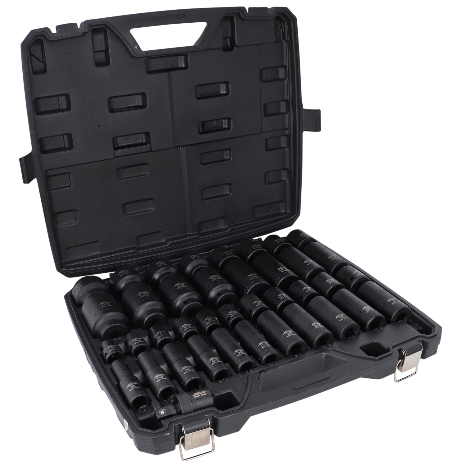 1300-SS-08 - 1/2 Dr. SAE Standard and Deep Socket Set, 39 pcs