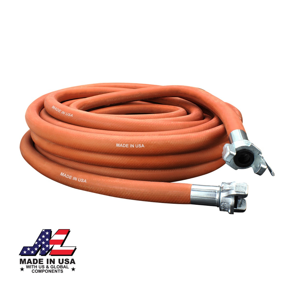 Industrial Jackhammer 50' Red Rubber Air Hose w/ 3/4