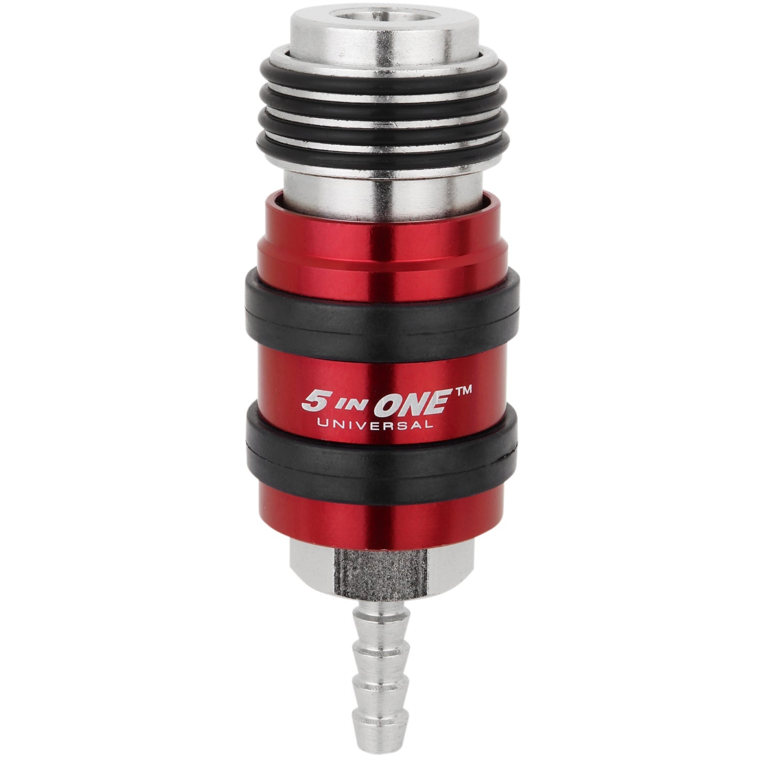 5 In ONE® Universal Safety Exhaust Hose Barb Industrial Coupler, 1/4