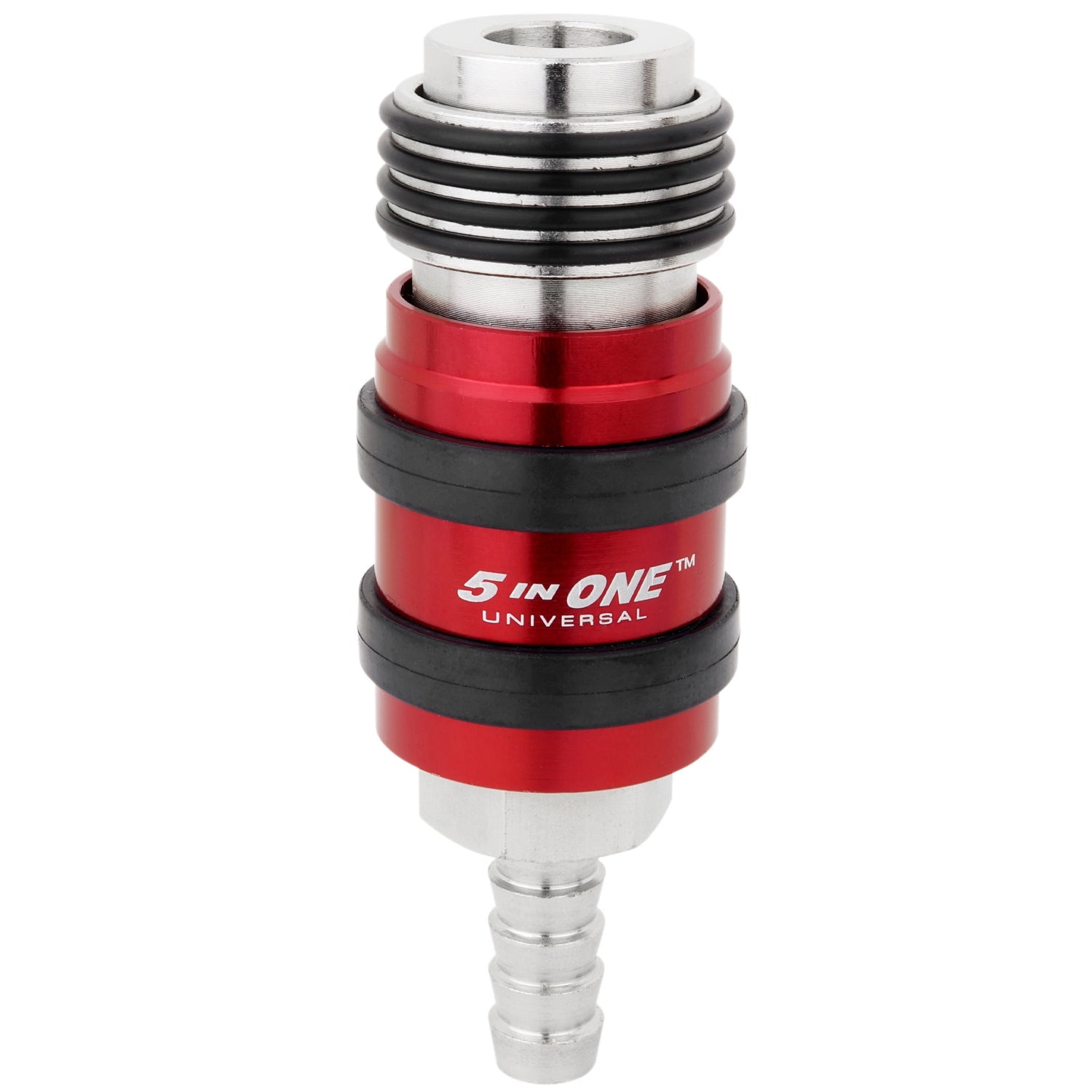 5 In ONE® Universal Safety Exhaust Hose Barb Industrial Coupler, 3/8