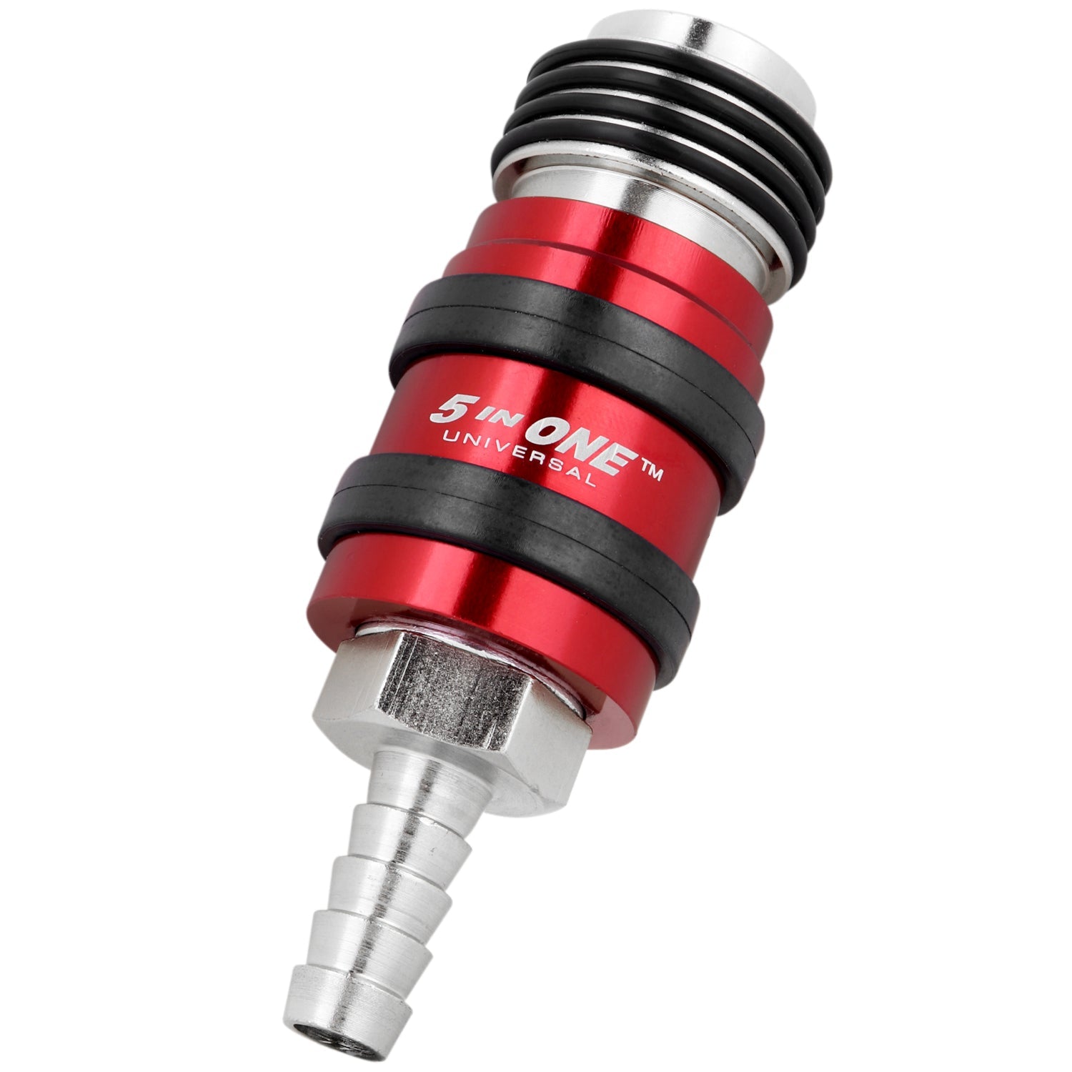 5 In ONE® Universal Safety Exhaust Hose Barb Industrial Coupler, 3/8