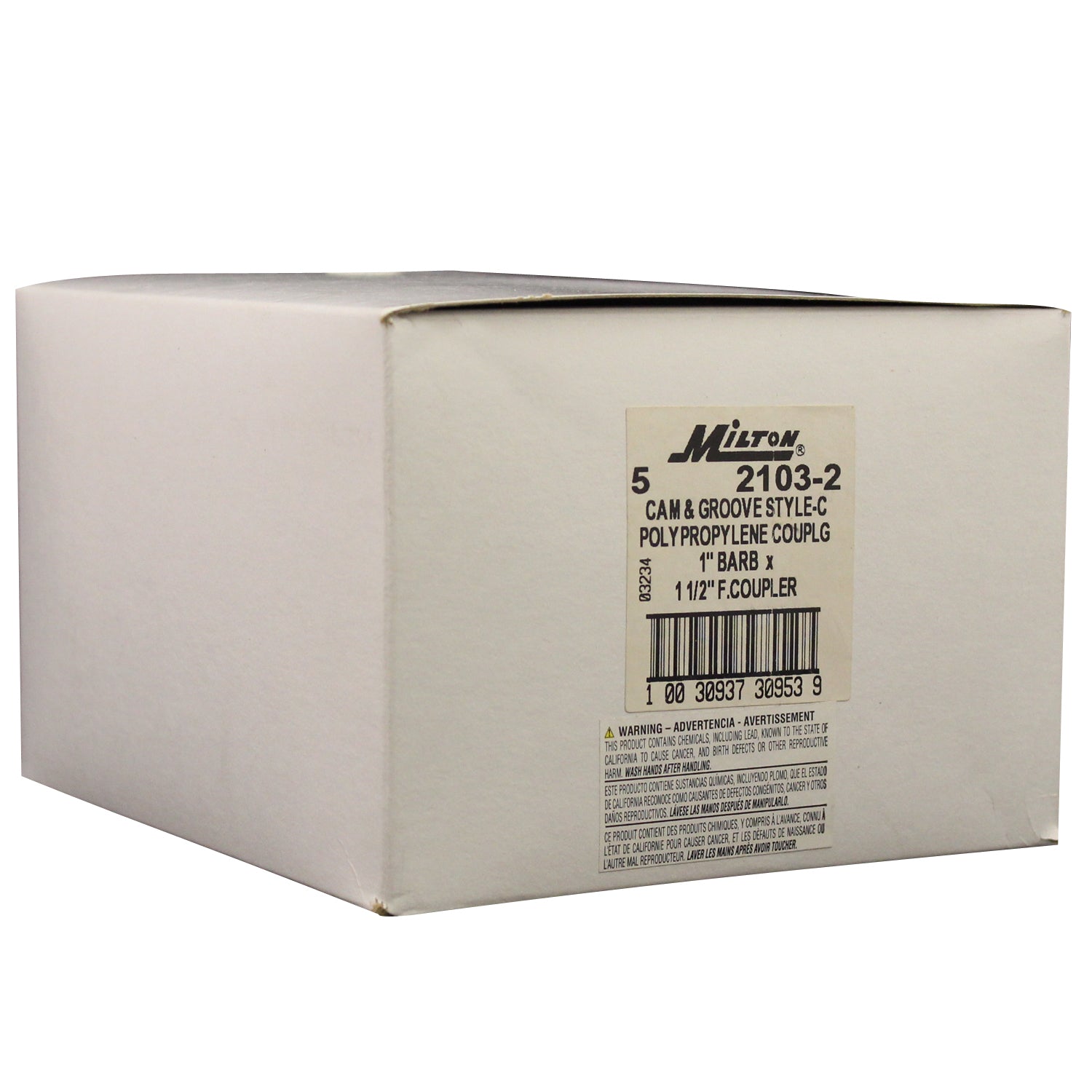 Polypropylene Hose Barb C-Style Cam and Groove Coupler