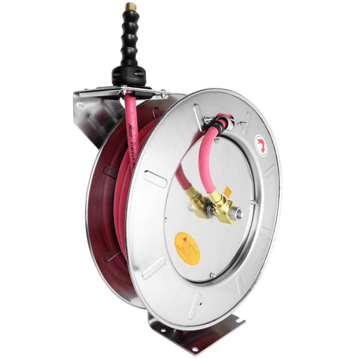 Industrial Stainless Steel Hose Reel Retractable, 1/2