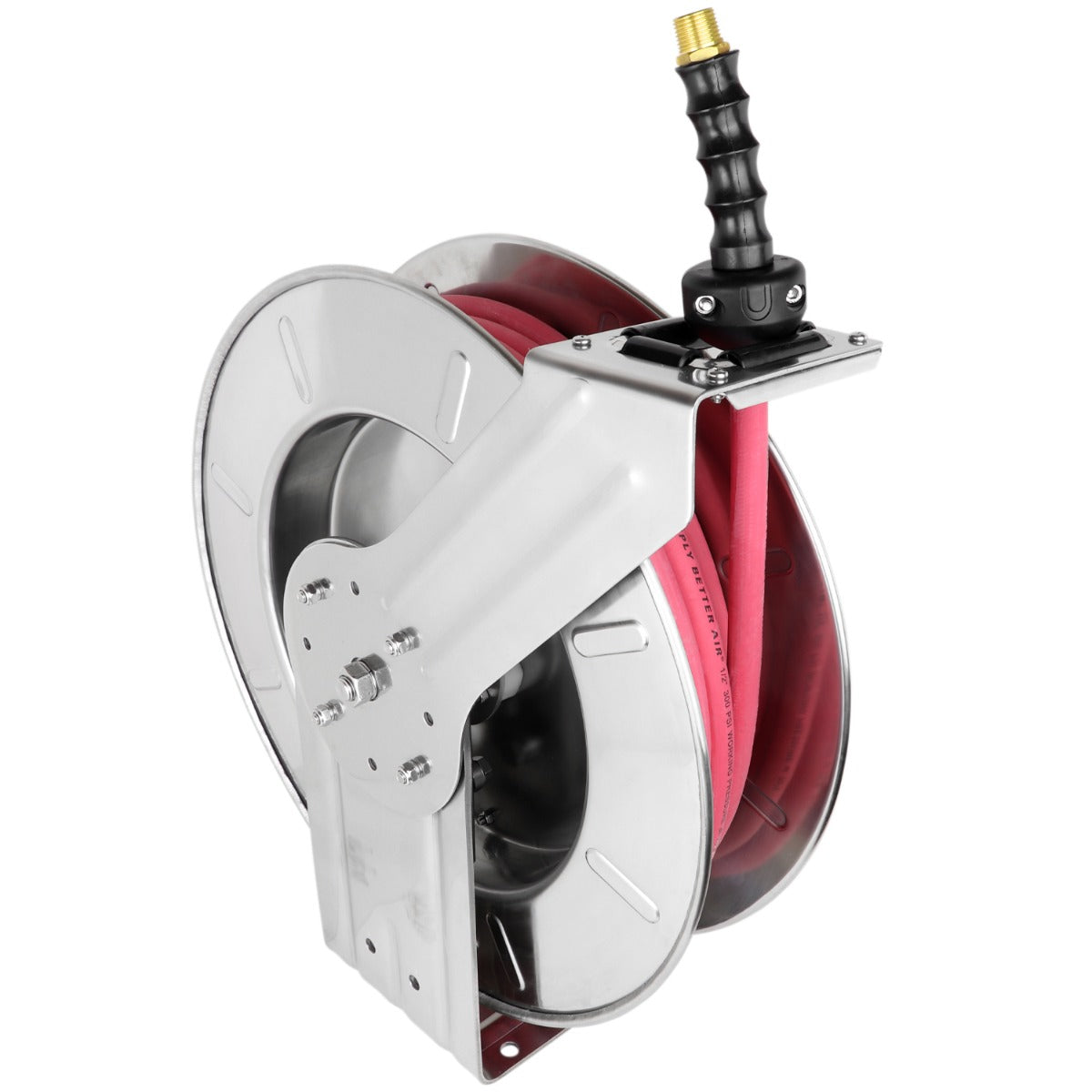 Industrial Stainless Steel Hose Reel Retractable, 1/2