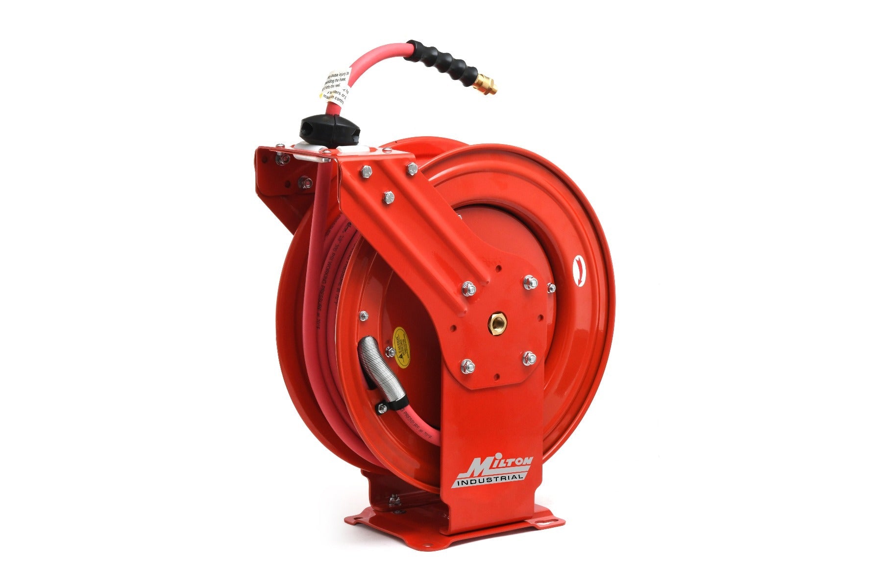 Industrial Auto-Retracting Hose Reel w/ EPDM Rubber Hose, 300 PSI