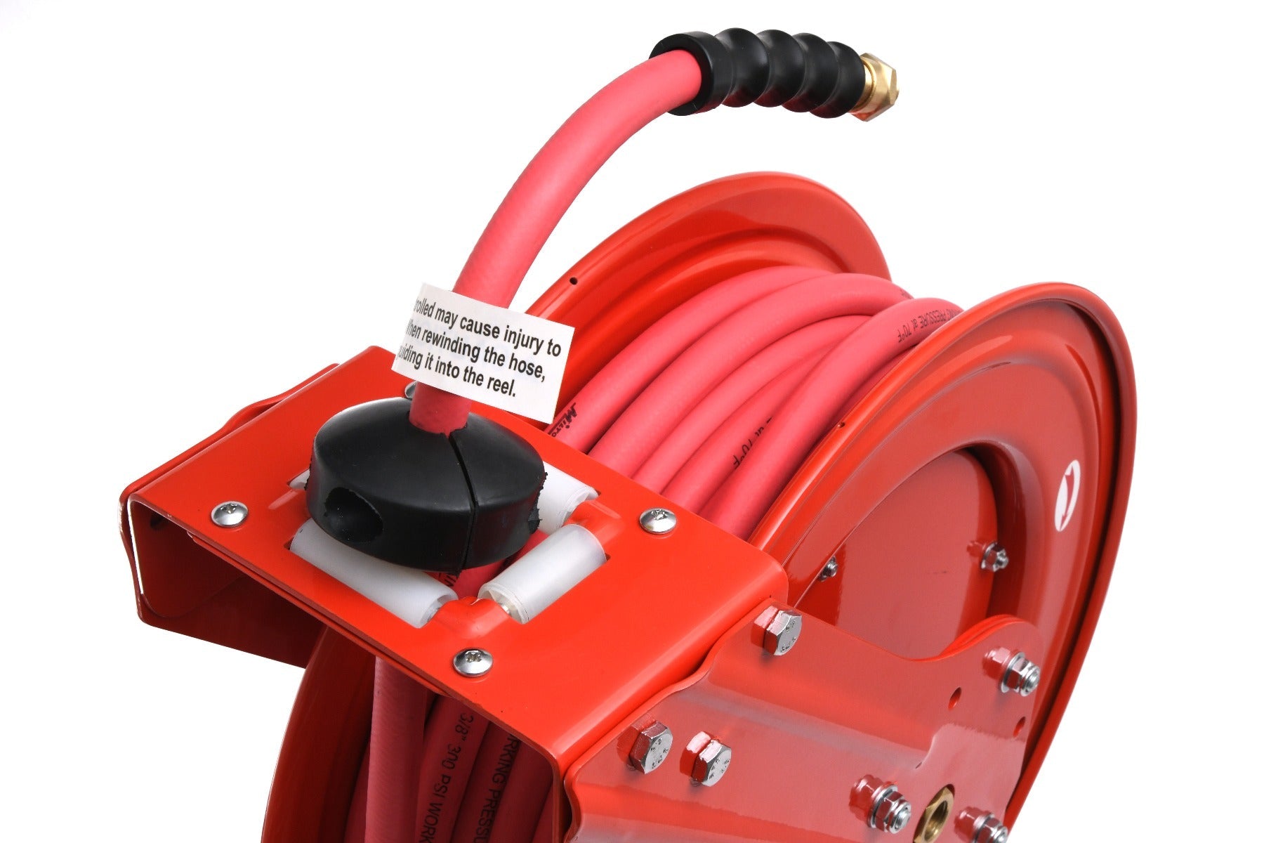 Industrial Auto-Retracting Hose Reel w/ EPDM Rubber Hose, 300 PSI