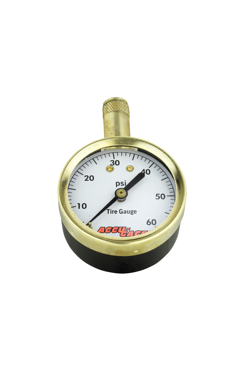 ACCU-GAGE® by Milton® Dial Tire Pressure Gauge with Straight Air Chuck - ANSI Certified for Motorcycle/Car/Truck Tires 0-60 PSI