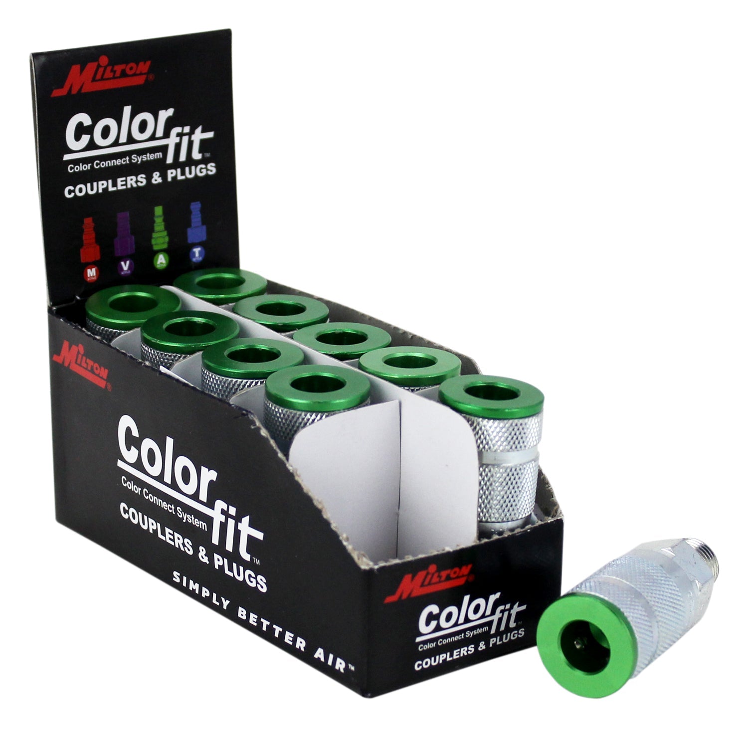 COLORFIT® Couplers (A-Style, Green) - 1/4