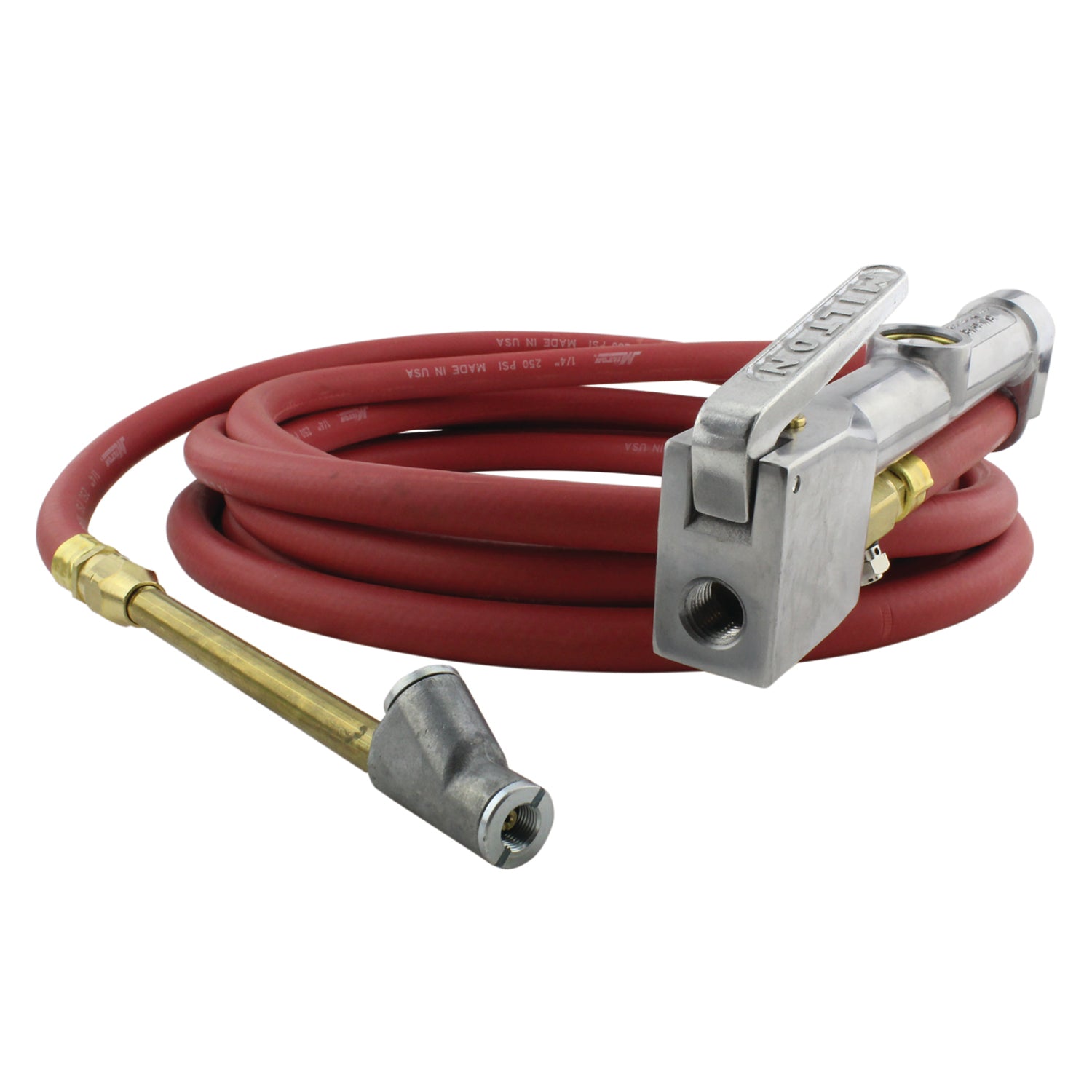 Heavy-Duty Dual Head Air Chuck Inflator Gauge with Swivel - 10-160 PSI