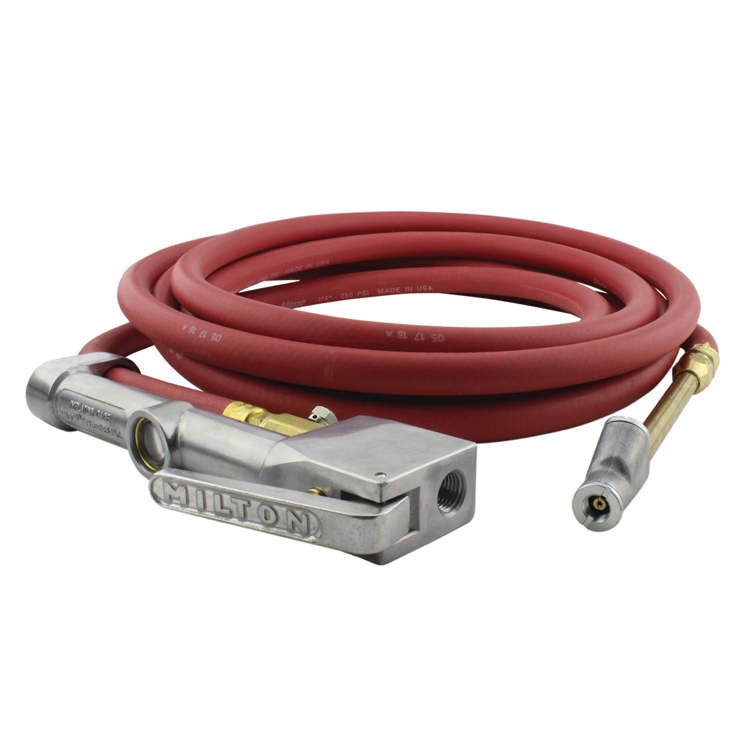 Heavy-Duty Dual Head Air Chuck Inflator Gauge with Swivel - 10-160 PSI