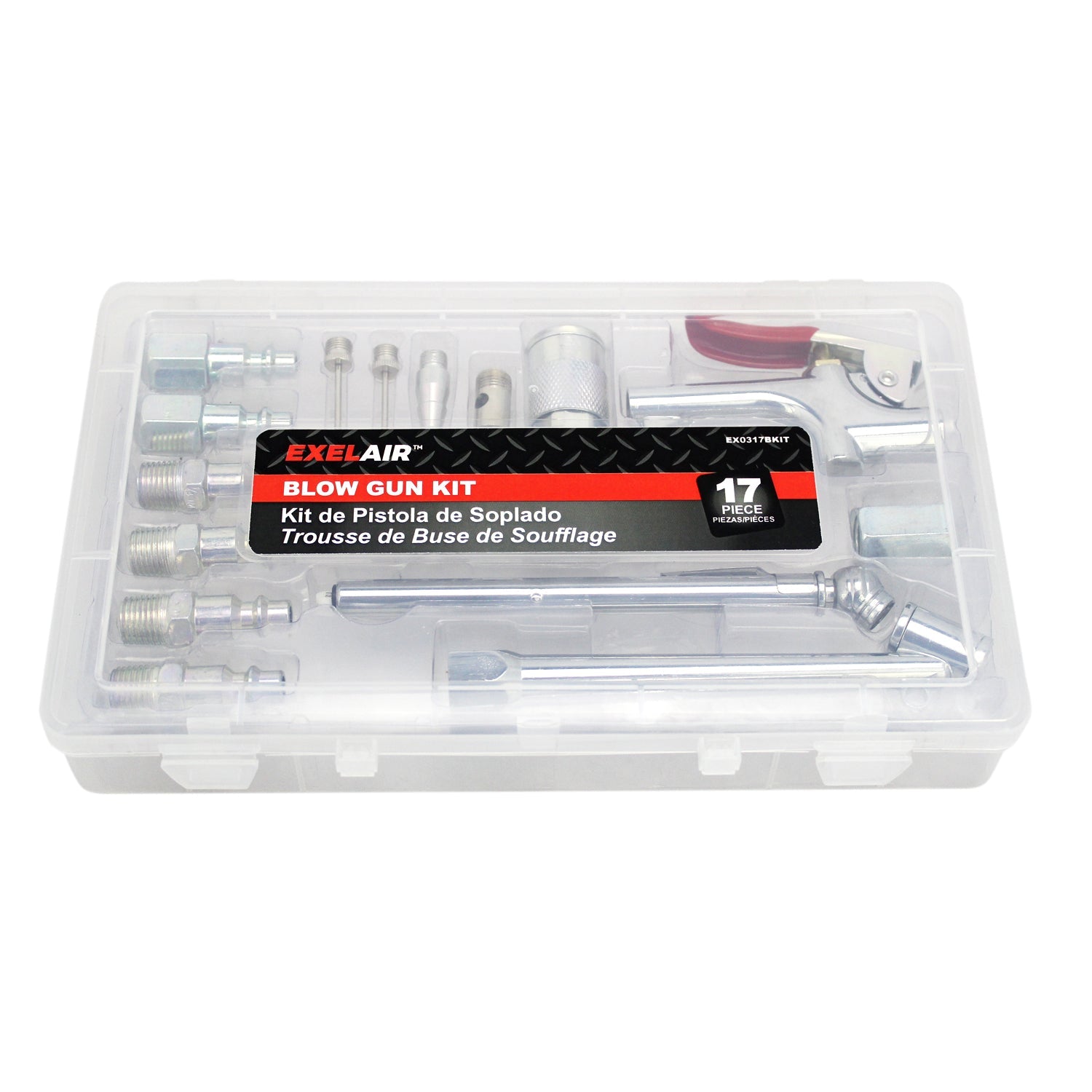 EXELAIR® Blow Gun and Air Accessory Kit (17-Piece)