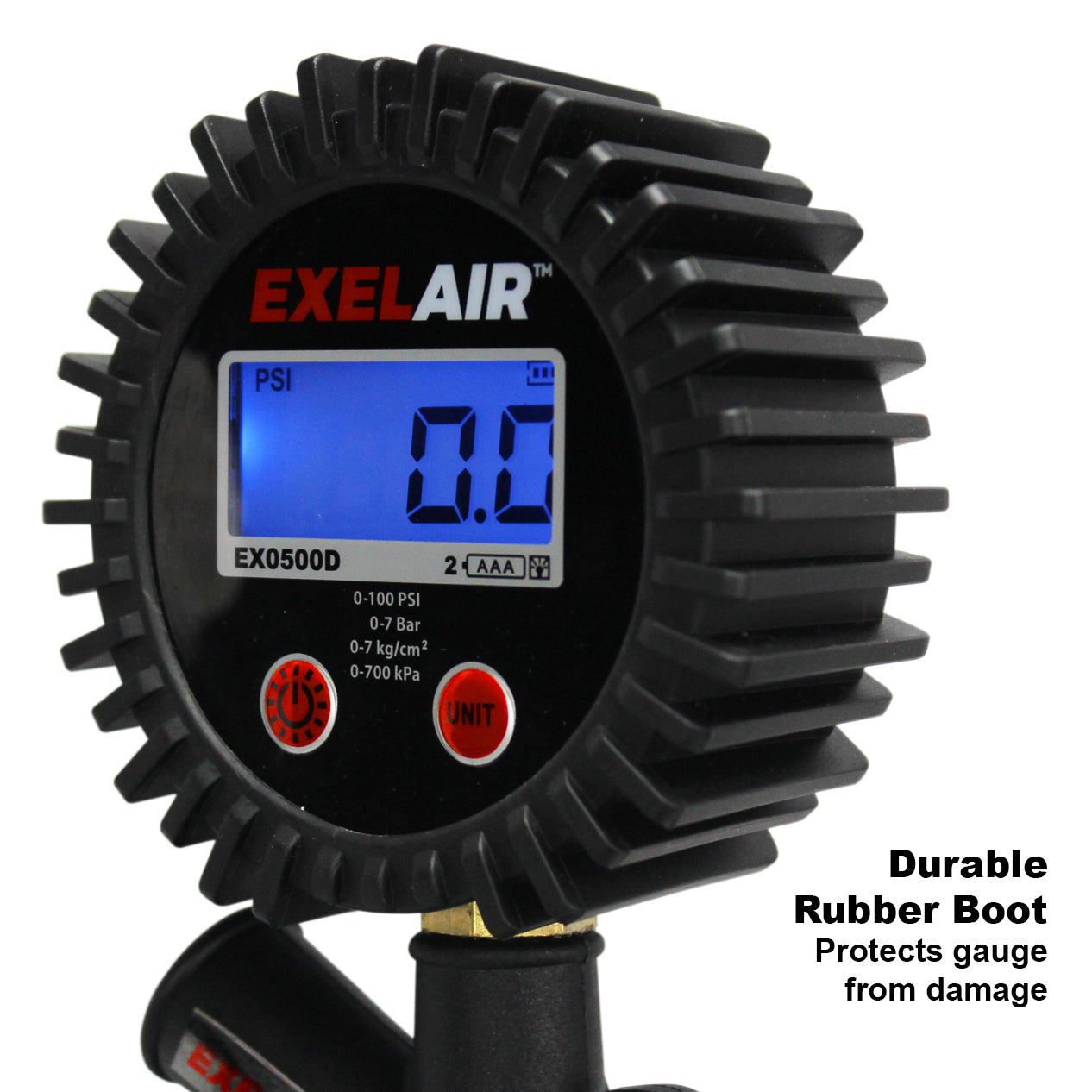 EXELAIR® Digital Pistol Grip Tire Inflator/Deflator Gauge, 16