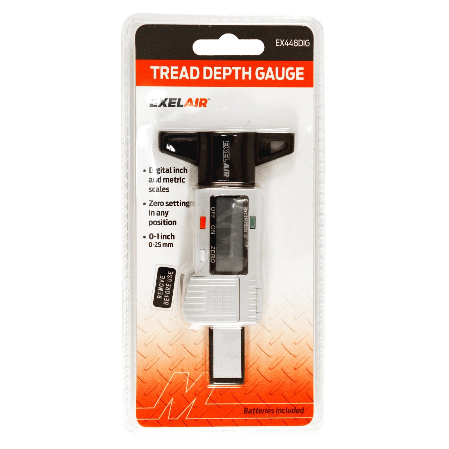 EXELAIR® Digital Tire Tread Depth Gauge (0 to 1