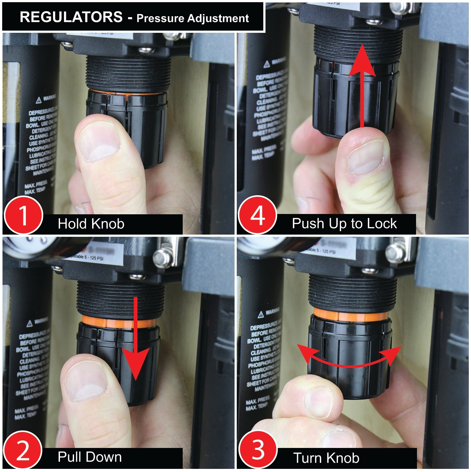 EXELAIR® FRL Air Regulator, 1/4