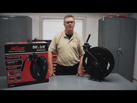 Steel Dual Arm Auto-Retractable Hose Reel, 3/8