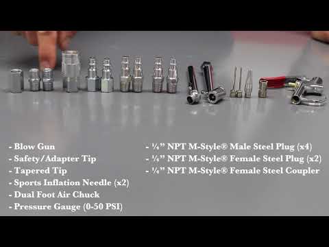 EXELAIR® Blow Gun and Air Accessory Kit (17-Piece)