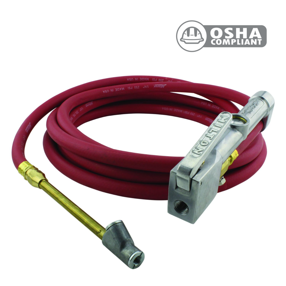 Heavy-Duty Dual Head Air Chuck Inflator Gauge with Swivel - 10-160 PSI