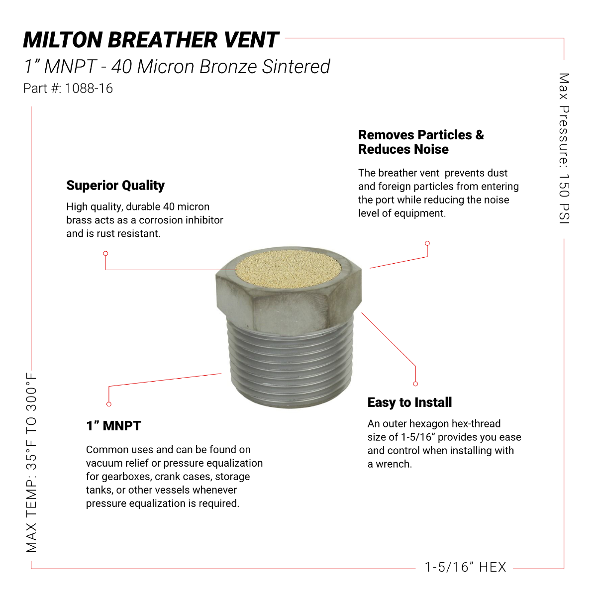 Breather Vent Pneumatic Muffler, 1