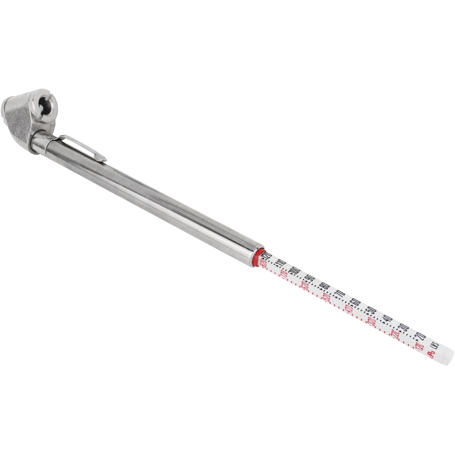 Tire Pencil Pressure Gauge w/Dual Head Air Chuck, 20-120 PSI