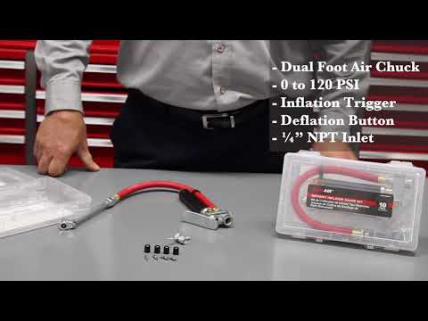 EXELAIR® Analog Bayonet Tire Inflator Gauge Kit - 13