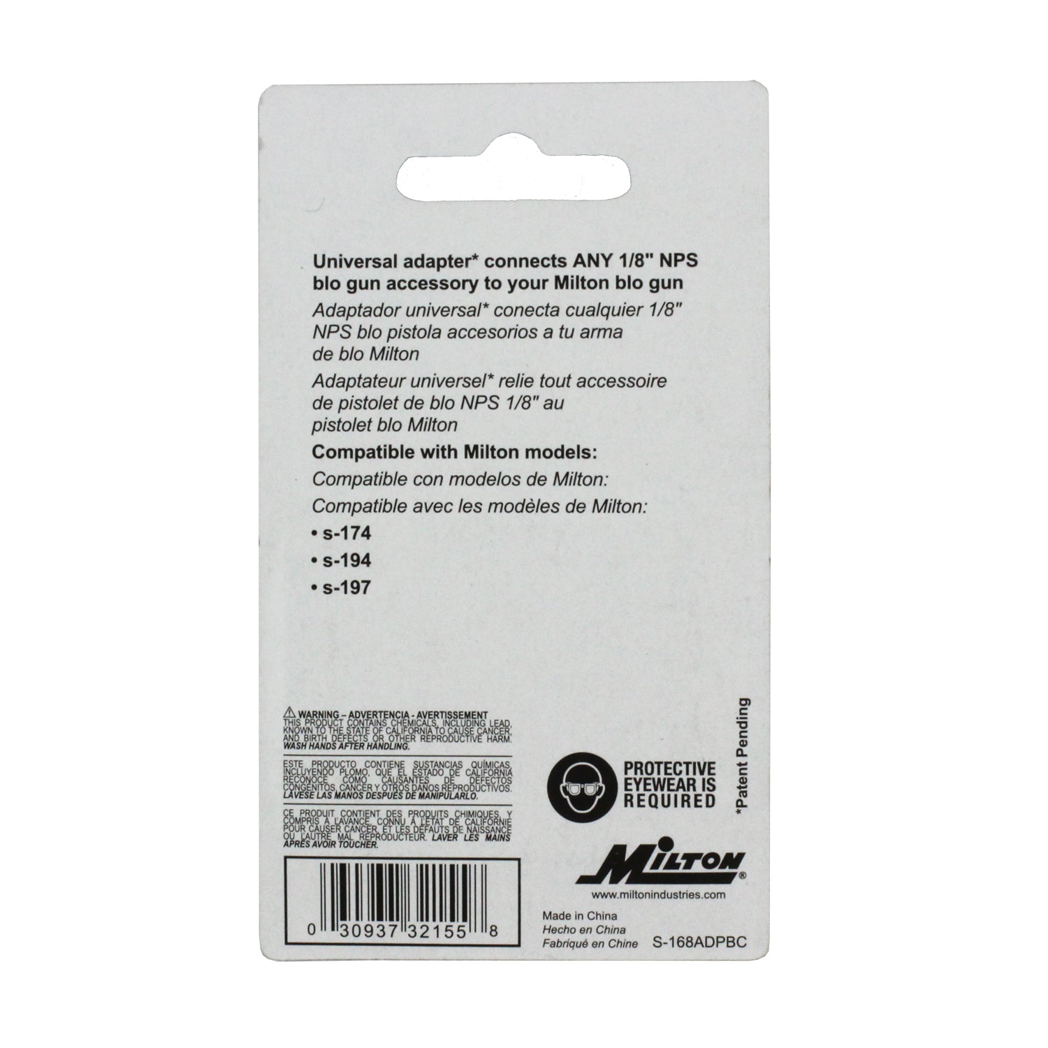 KWIK-CHANGE® Universal Blow Gun Tip Adapter (S-168ADP)