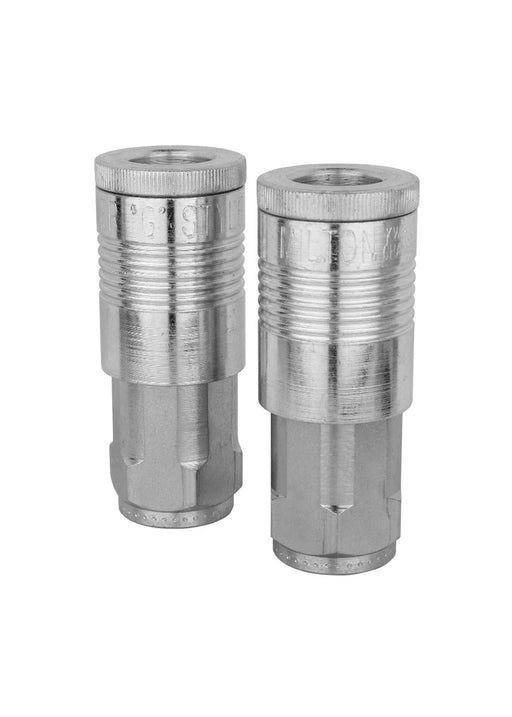 two 1/2" FNPT G-Style Coupler