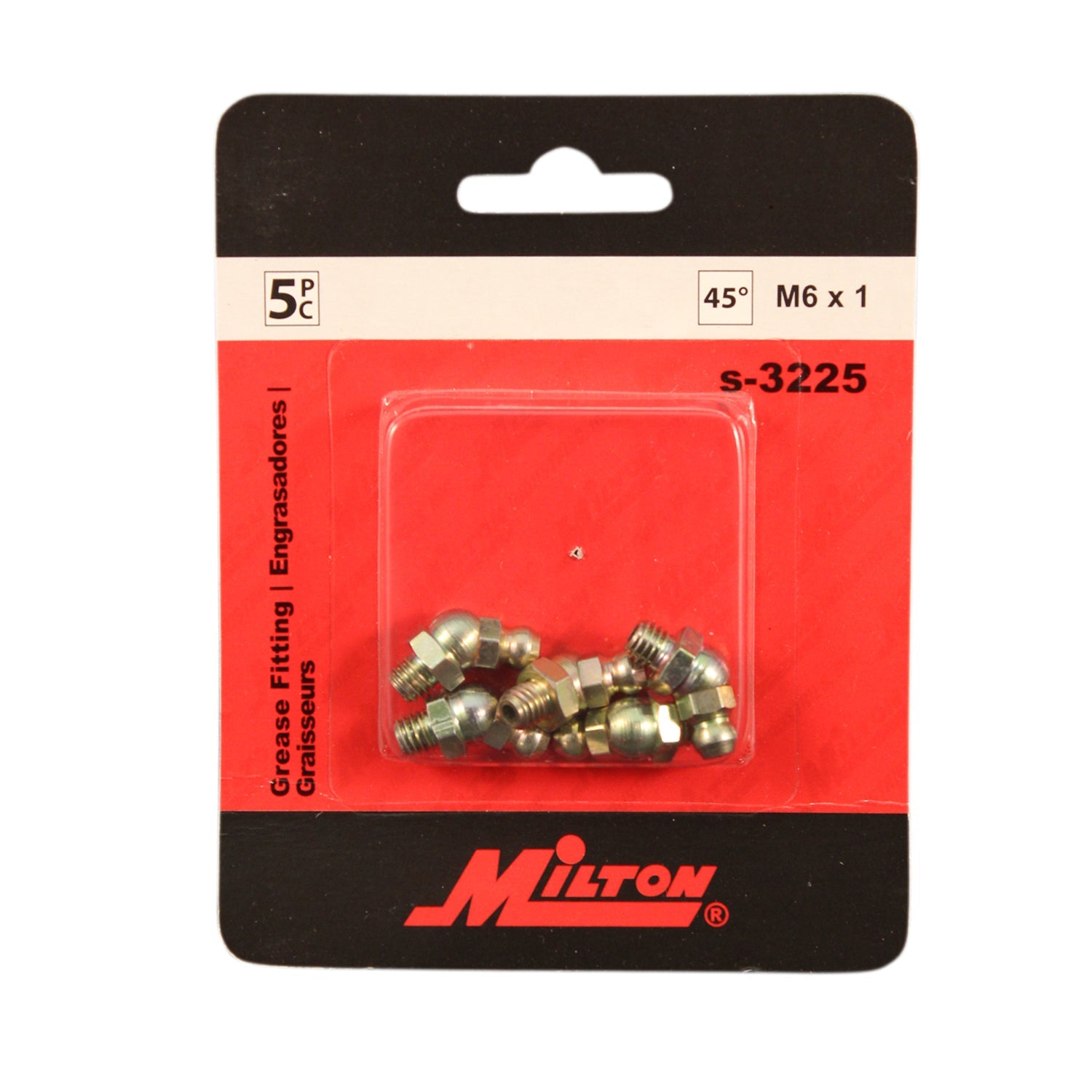 Metric M6 x 1 45 Degree Grease Fitting (Pack of 10)