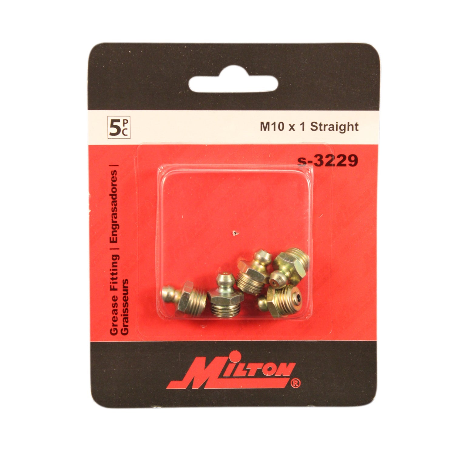 Metric M10 x 1 Straight Grease Fitting (10 Packs)