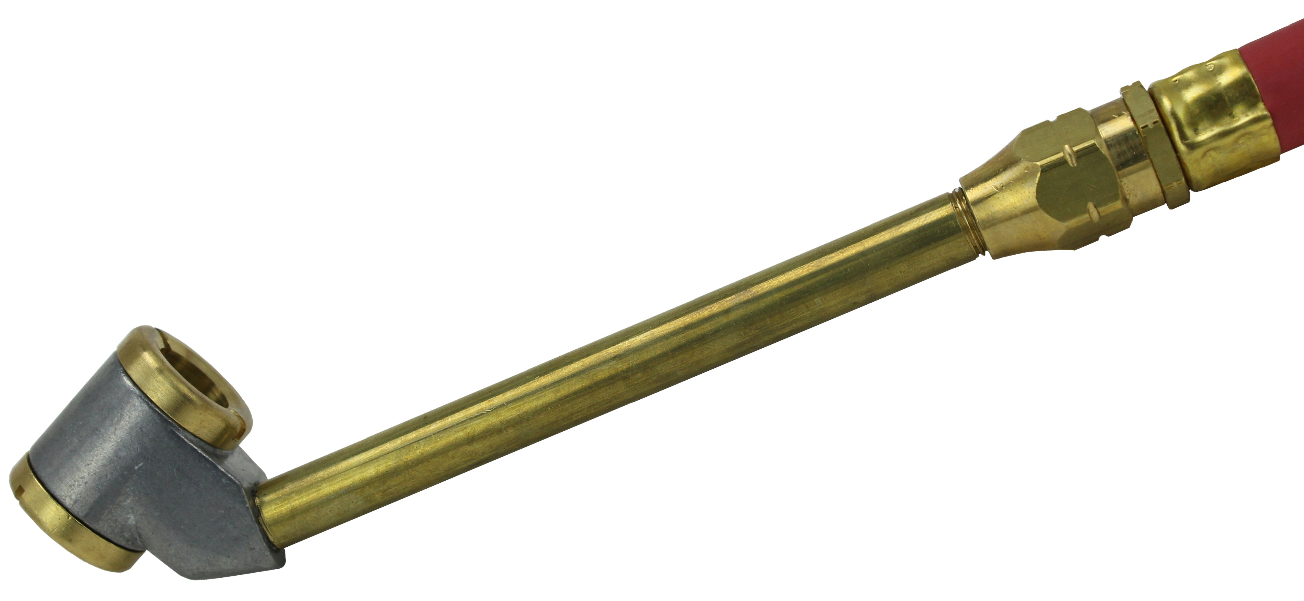 Pro Analog Tire Inflator/Pressure Pistol Grip Gauge Large Bore Dual Head Chuck, 15